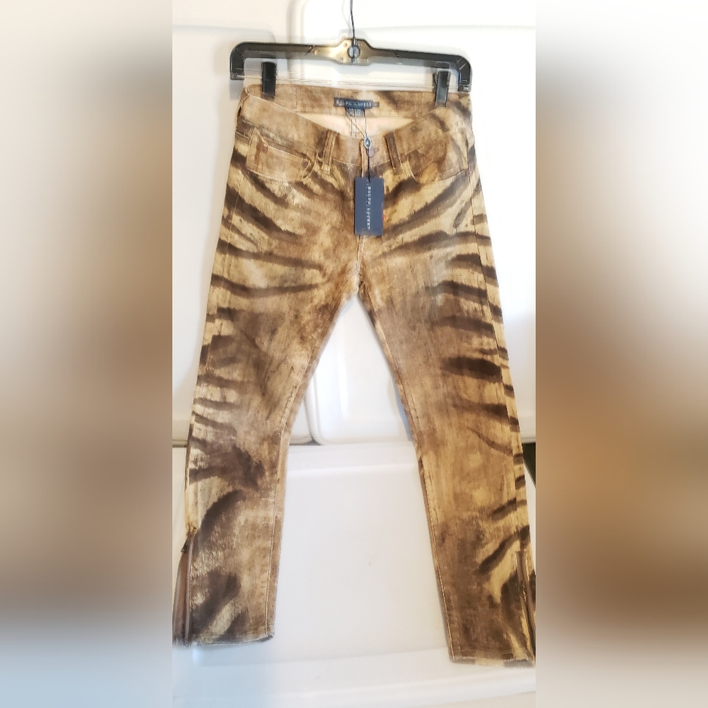 Ralph Lauren Brown Tiger-Print Men’s Jeans